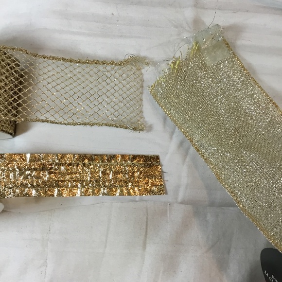 Four rolls of gold crafting / decorative tape, 2-3", 1-2", 1-1" - Picture 2 of 2